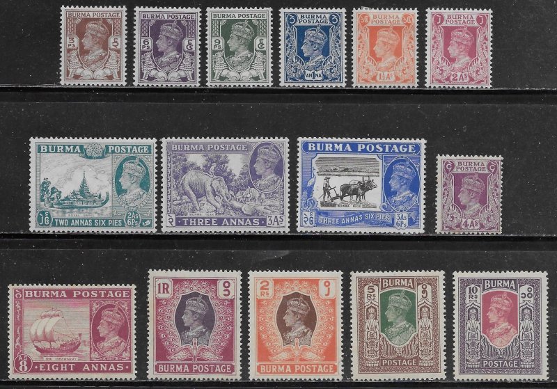 Burma Scott #'s 51 - 65 MH