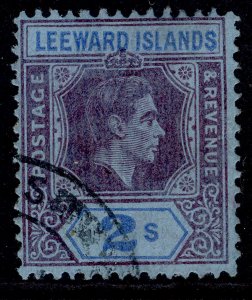 LEEWARD ISLANDS GVI SG111ab, 2s deep purple & blue/blue, FINE USED.