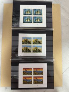 US USA  Caves,  Palaces ,Smoky Mountain full sheet of 4 in MNH VF Free FedEx