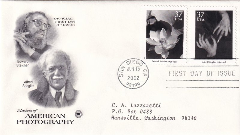 2002, Photography-Edward Steichen, Alfred Stieglitz, PCS, FDC (E12082)