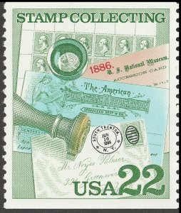 US 2198-2201 2201a Ameripex 86 Stamp Collecting 22c pane set (4 stamps) MNH 1986