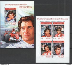 2014 Mozambique Transport Formula 1 Ayrton Senna Kb+Bl ** St2469