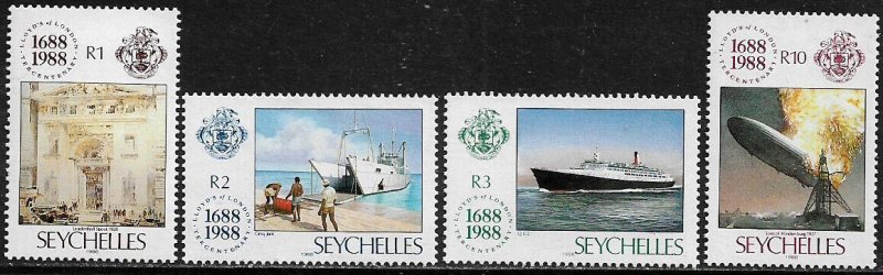 Seychelles #649-52 MNH Set - Lloyd's of London