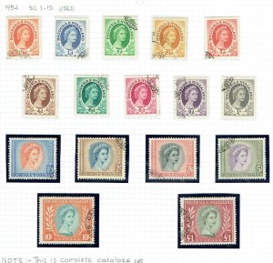 RHODESIA & NYASALAND 1954 Complete set to �1 fine used - 42780