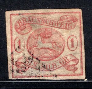 Brunswick #1  Used,   VF.   Cat $300.00   ...  0990001