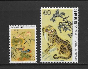 BIRDS - SOUTH KOREA #1203-4 MNH