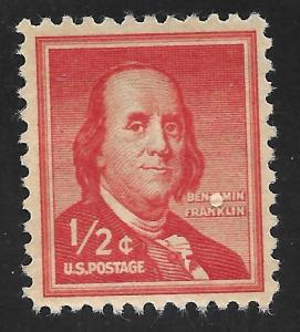 US #1030 1/2c Benjamin Franklin