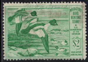 U.S. Scott #RW16 $2 Duck Stamp - Used Single