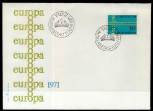 Liechtenstein 485 Europa U/A FDC