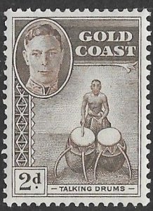 Gold Coast # 133  George VI  - 2d Talking Drums  (1)  VF Unused