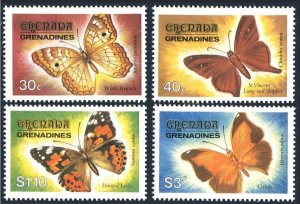 Grenada Gren 480-483, 484 sheet, MNH. Mi 490-493, 494 Bl.63. Butterflies 1982.