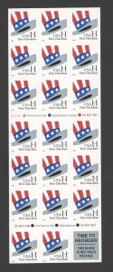 1998 US SCOTT #3268c  RATE 'H' HAT Booklet Pane of 20 MNH P#V2122