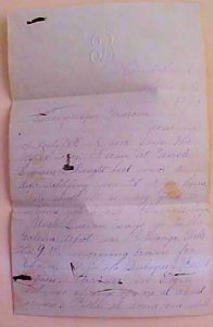 US LETTER UNLISTED CAMPSIRE ILLINOIS 1873