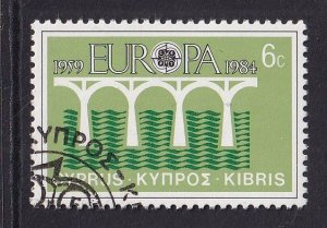 Cyprus    #625  cancelled  1984   Europa  6c bridge