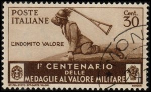 Italy 335 - Used - 30c Military Courage (1934) (cv $8.00)