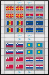 UNITED NATIONS - SC# 795-802 2 DIFFERENT PANES/16 VF/MNH 2001