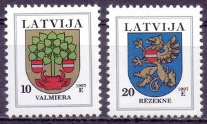 Latvia. 1997. 463 A I-464 AI. Coats of arms of cities. MNH.