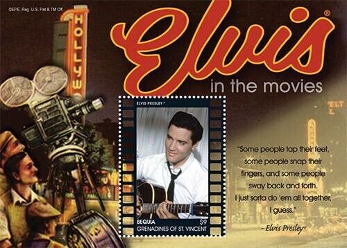 Bequia 2012 - Elvis Presley Movie Series World Fair - Souvenir Stamp Sheet - MNH