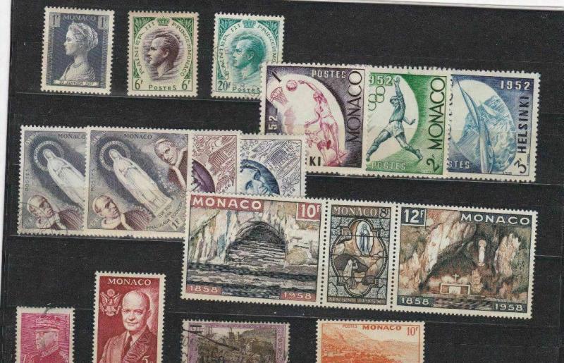 MONACO MINT NEVER HINGED AND USED  STAMPS. REF 1415