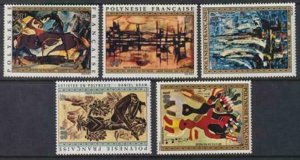 French Polynesia 1972 SC C89-C93 ART Set MNH 