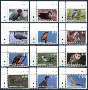 Tonga 1158-1169, 1170 al sheet, MNH. Birds 2012. Prosopeia tabuensis,