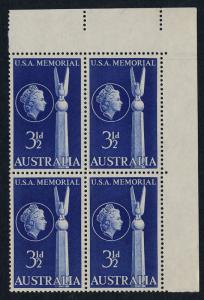 Australia 280 TR Block MNH USA Memorial