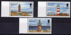 Falkland Islands 1997 Sc#676/678 LIGHTHOUSES Set (3) MNH