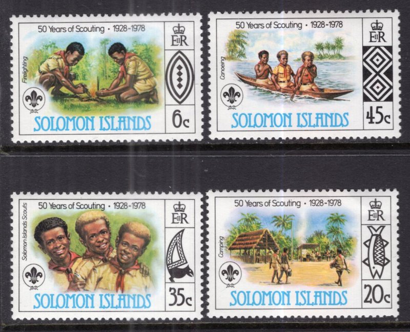 Solomon Islands 377-380 Boy Scouts MNH VF