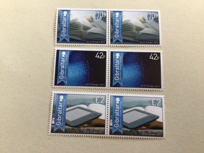 Gibraltar 2013 Literary Festival mint never hinged  stamps  set A14051