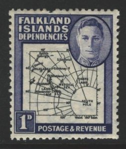 Falkland Islands Sc#1L2 MH - thick map