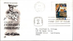 FDC 1973 SC #1498a Artcraft Cachet - US Postal Service - Single - J1791