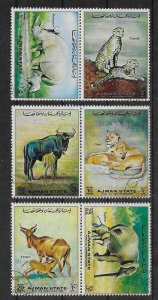 Ajman  1972  Animals  MI 1405-1410  CTO