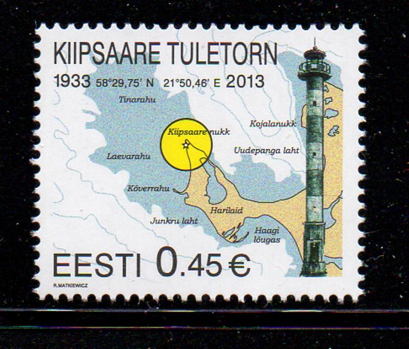 Estonia Sc 722 2013 Kiipsaare Lighthouse stamp mint NH