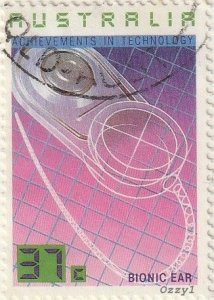 Australia #1036 1987 37c Bionic Ear USED-F-VF-NH. 