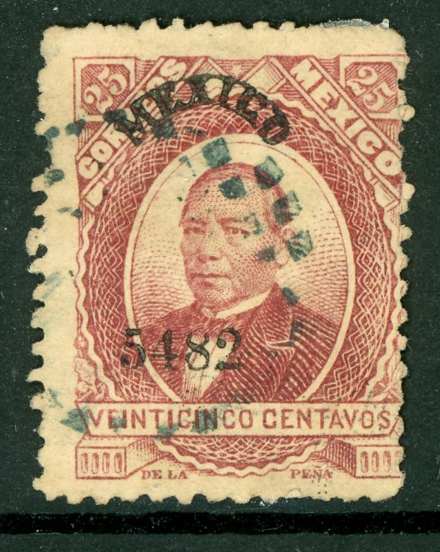 Mexico 1879 Foreign Mail Issue 25¢ MEXICO Thick Paper Scott 127 VFU S71