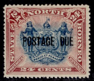 NORTH BORNEO QEII SG D11b, 24c blue & rose-lake, M MINT. Cat £38.