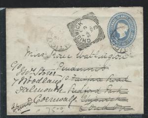 LEEWARD ISLANDS (P2712B) 1896  QV 2 1/2D PSE TO ENGLAND