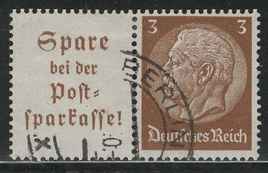 Germany Scott # 416, label A13.1, used, se-tenant, Mi # W79