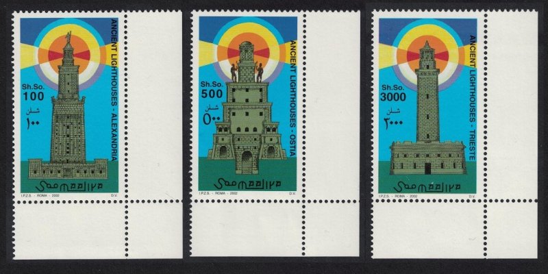 Somalia Lighthouses of Antiquity Corners 2002 MNH MI#976-978