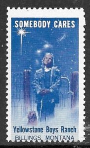 USA MONTANA Yellowstone Boys and Girls Ranch Christmas Seal Single MNH