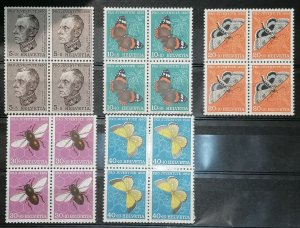 Switzerland pro juventute 1950 MNH set blocks of 4