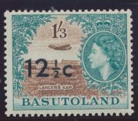 Basutoland  SG 65   Mint  Hinged  - Opt surcharge  Type I 