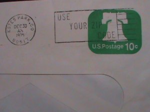 ​UNITED STATES,1973- COMMERCIAL COVER-VERY OLD FANCY CANCELLED-USED VERY FINE