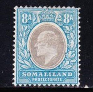 Album Treasures Somaliland Scott # 34  8a Edward VII   Mint Hinged