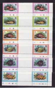 Tuvalu 96-108, 109-113 Gutter Pairs MNH Fish (D)