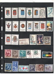 SPAIN COLLECTION ON STOCK SHEET MINT/USED