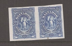 El Salvador plate proof pair 50c blue (14ayx) 