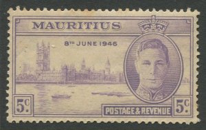 STAMP STATION PERTH Mauritius #223 Peace Issue MLH 1946