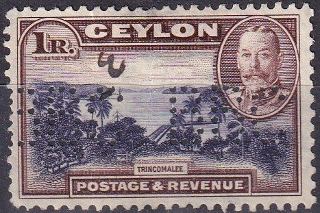 Ceylon #274 F-VF Used CV $29.00  (Z9612)