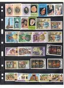 DOMINICA COLLECTION ON STOCK SHEET MINT/USED